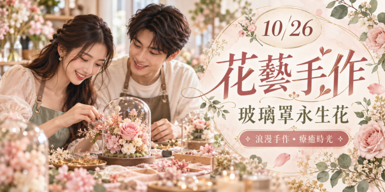 花藝手作｜玻璃罩永生花